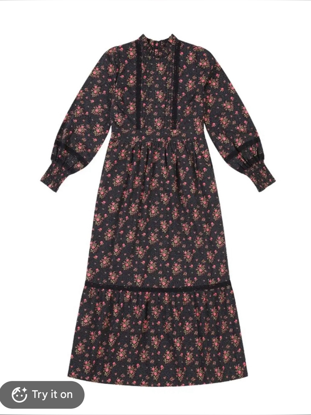 Avalon Claudia Floral Print High Neck Prairie Dress from the Laura Ashley x Joan - Picture 1 of 5